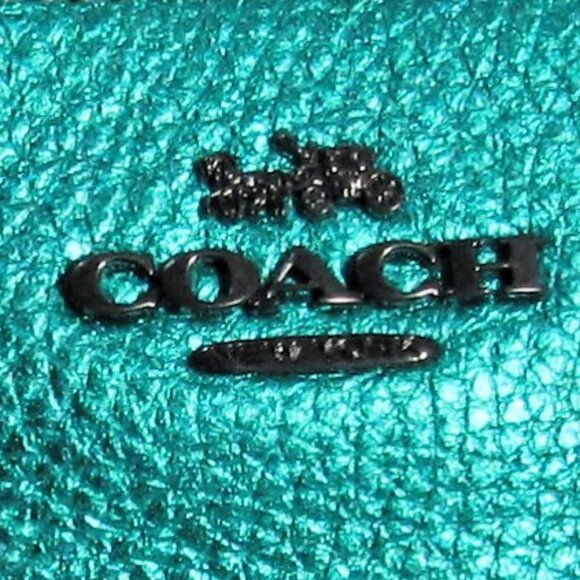 COACH RARE METALLIC LYLA CROSS BODY, SEA GREEN , BARELY USED , EXCEL CONDITION - Picture 11 of 14